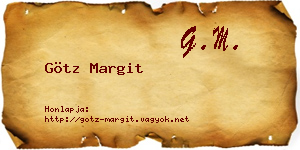 Götz Margit névjegykártya